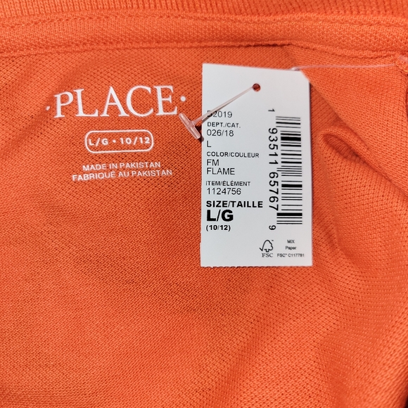 TWO Boy's Shirts Old Navy Green and PLACE Orange Bucket Sizes L (10-12) - Picture 11 of 16